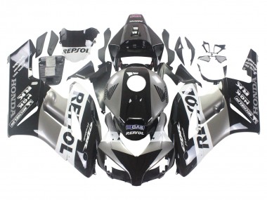 Honda CBR1000RR Motorrad Verkleidung Kit 2004-2005 - Silber Weiss Glanzendes Schwarz Repsol