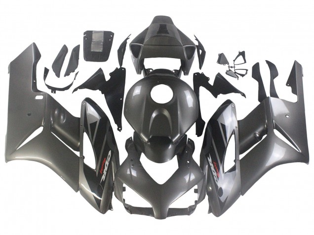 Honda CBR1000RR Motorrad Verkleidung 2004-2005 - Glanzendes Grau Glanzendes Schwarz
