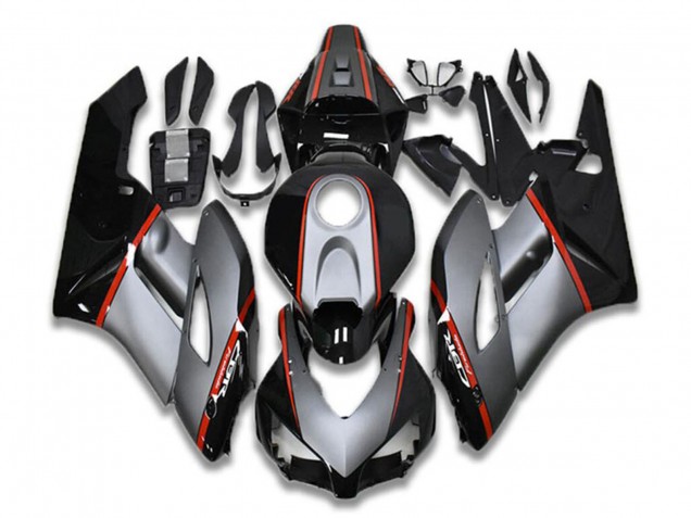 Honda CBR1000RR Motorrad Verkleidung 2004-2005 - Grau Rot Glanzendes Schwarz