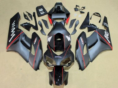 Honda CBR1000RR Motorrad Verkleidung 2004-2005 - Glanzendes Schwarz Glanzendes Grau Rot Streifen