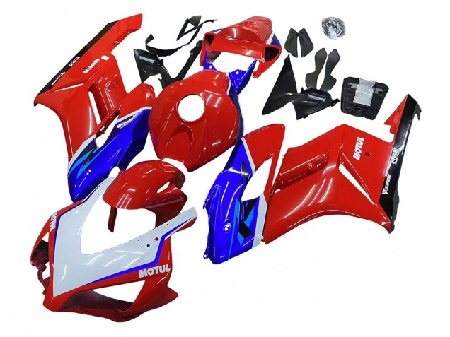 Honda CBR1000RR Motorrad Verkleidung 2004-2005 - Rot Blau Weiss Schwarz Motul