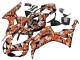 Honda CBR1000RR Motorrad Verkleidung 2006-2007 - Schwarz Orange Silber Camouflage
