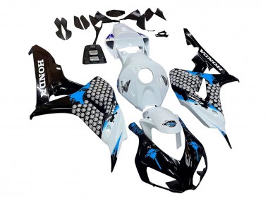 Honda CBR1000RR Motorrad Verkleidung 2006-2007 - Weiss Blau Glanzendes Schwarz