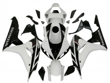 Honda CBR1000RR Motorrad Verkleidung Kit 2006-2007 - Weiss Glanzendes Schwarz