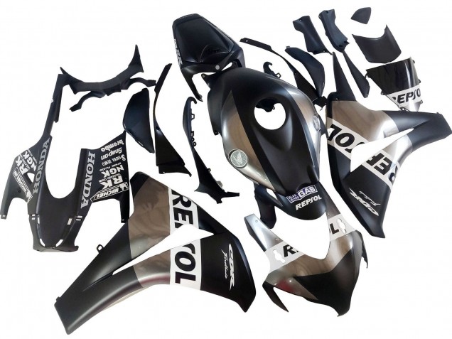 Honda CBR1000RR Motorrad Verkleidung 2008-2011 - Silber Matt Schwarz Repsol