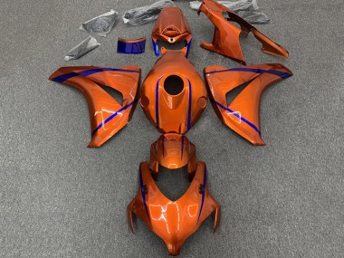Honda CBR1000RR Motorrad Verkleidung 2008-2011 - Orange Blau Streifen