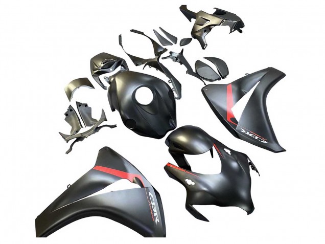 Honda CBR1000RR Motorrad Verkleidung 2008-2011 - Matt Schwarz Rot Fireblade