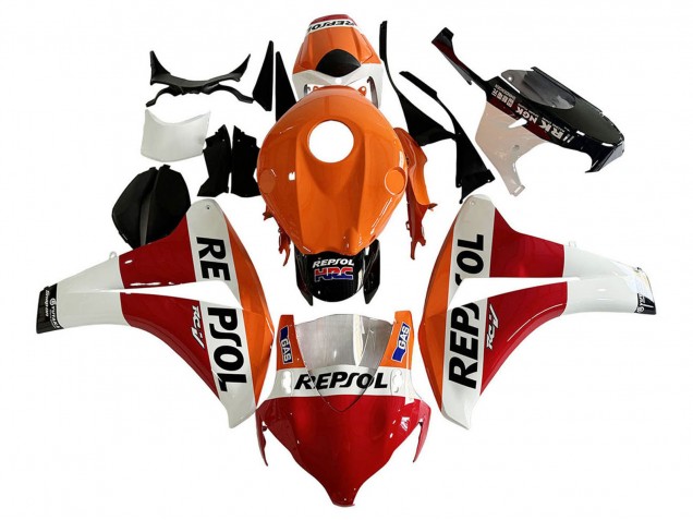 Honda CBR1000RR Motorrad Verkleidung 2008-2011 - Orange Weiss Rot Glanzendes Schwarz Repsol HRC