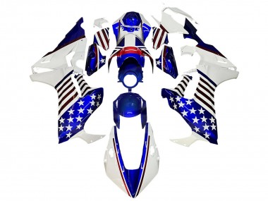 Honda CBR1000RR Motorrad Verkleidung 2017-2023 - Weiss Blau Rot Stern