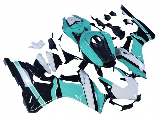 Honda CBR1000RR Motorrad Verkleidung 2017-2024 - Weiss Hellblau Glanzendes Schwarz