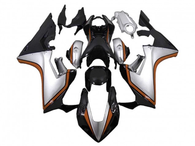 Honda CBR1000RR Motorrad Verkleidung 2017-2023 - Silber Orange Glanzendes Schwarz