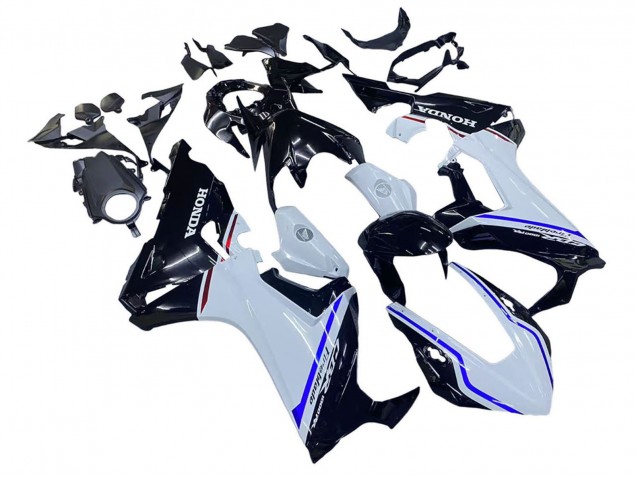 Honda CBR1000RR Motorrad Verkleidung Kit 2017-2023 - Weiss Blau Glanzendes Schwarz