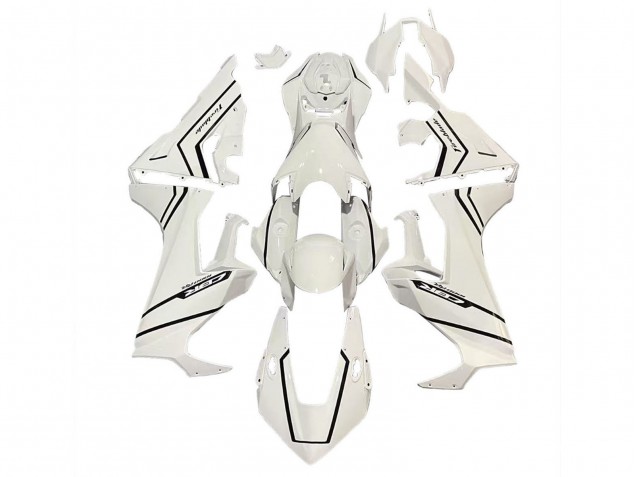 Honda CBR1000RR Motorrad Verkleidung 2017-2023 - Weiss mit Schwarz Streifen Fireblade