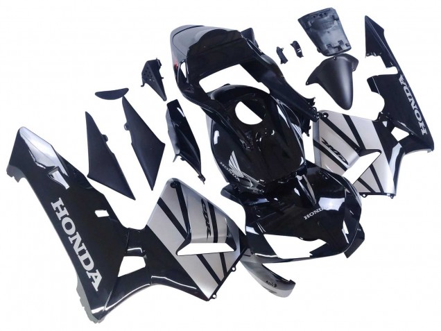 Honda CBR600RR Motorrad Verkleidung 2003-2004 - Silber Glanzendes Schwarz