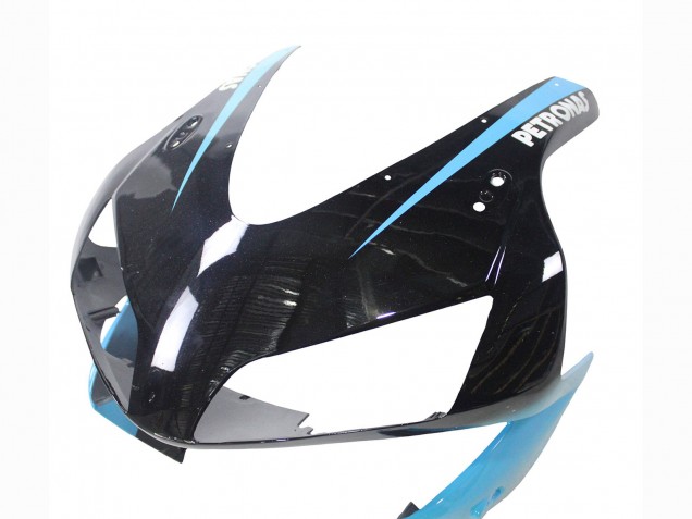 Honda CBR600RR Motorrad Verkleidung 2003-2004 - Hellblau Rot Glanzendes Schwarz Dunlop
