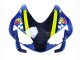 Honda CBR600RR Motorrad Verkleidung 2003-2004 - Blau Neon Gelb Glanzendes Schwarz Hai