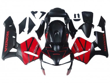 Honda CBR600RR Motorrad Verkleidung 2003-2004 - Rot Glanzendes Schwarz Matt Schwarz