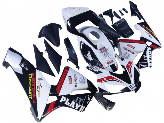 Honda CBR600RR Motorrad Verkleidung 2003-2004 - Weiss Rot Glanzendes Schwarz Denso Rimont