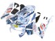 Honda CBR600RR Motorrad Verkleidung 2003-2004 - Weiss Blau Rot Nastro Azzurro 46