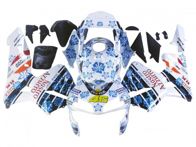 Honda CBR600RR Motorrad Verkleidung 2003-2004 - Weiss Blau Rot Nastro Azzurro 46