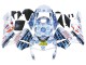 Honda CBR600RR Motorrad Verkleidung 2003-2004 - Weiss Blau Rot Nastro Azzurro 46