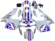 Honda CBR600RR Motorrad Verkleidung 2003-2004 - Weiss Rot Blau