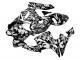 Honda CBR600RR Motorrad Verkleidung 2005-2006 - Schwarz Weiss Grau Camouflage