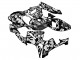 Honda CBR600RR Motorrad Verkleidung 2005-2006 - Schwarz Weiss Grau Camouflage
