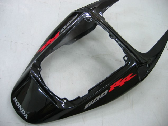 Honda CBR600RR Motorrad Verkleidung 2005-2006 - Glanzendes Schwarz Grau Flamme