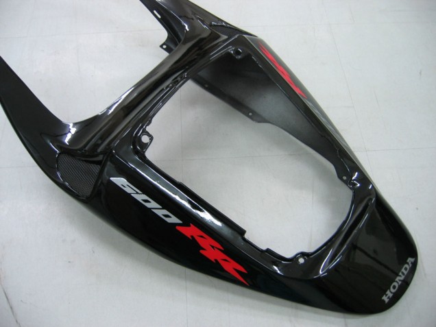 Honda CBR600RR Motorrad Verkleidung 2005-2006 - Glanzendes Schwarz Grau Flamme