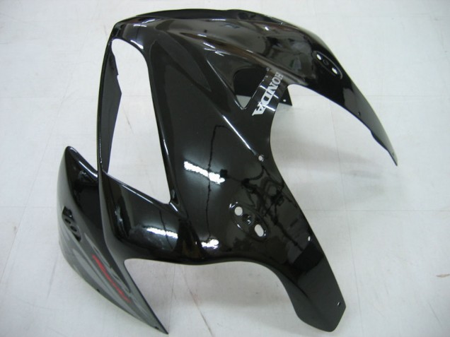 Honda CBR600RR Motorrad Verkleidung 2005-2006 - Glanzendes Schwarz Grau Flamme