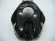 Honda CBR600RR Motorrad Verkleidung 2005-2006 - Glanzendes Schwarz Grau Flamme