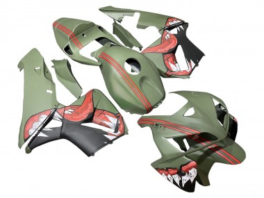 Honda CBR600RR Motorrad Verkleidung 2005-2006 - Grun Rot Hai