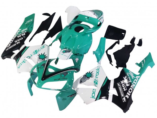 Honda CBR600RR Motorrad Verkleidung 2005-2006 - Hellgrun Weiss Glanzendes Schwarz Joe Rocket