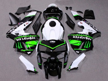 Honda CBR600RR Motorrad Verkleidung 2005-2006 - Weiss Schwarz Grun Monster