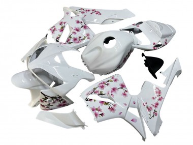 Honda CBR600RR Motorrad Verkleidung 2005-2006 - Weiss mit Cherry Blossom