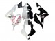 Honda CBR600RR Motorrad Verkleidung 2007-2008 - Weiss Cherry Blossom Glanzendes Schwarz Geteiltes
