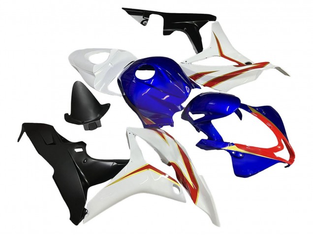 Honda CBR600RR Motorrad Verkleidung 2007-2008 - Weiss Blau Rot Glanzendes Schwarz