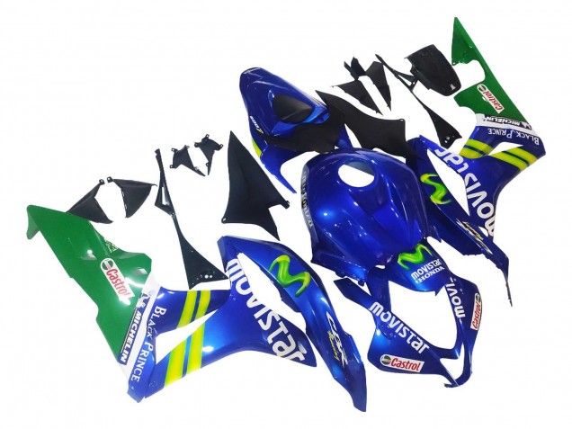 Honda CBR600RR Motorrad Verkleidung 2007-2008 - Blau Grun MoviStar Castrol