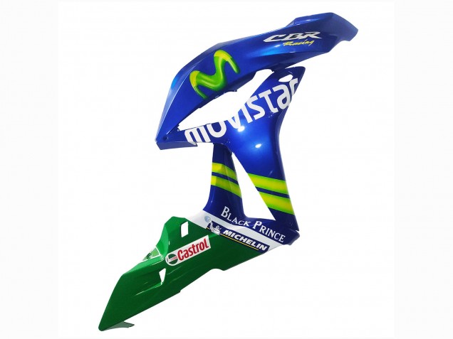 Honda CBR600RR Motorrad Verkleidung 2007-2008 - Blau Grun MoviStar Castrol