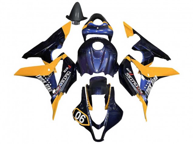 Honda CBR600RR Motorrad Verkleidung 2007-2008 - Orange Dunkel Blau Trick Star 06