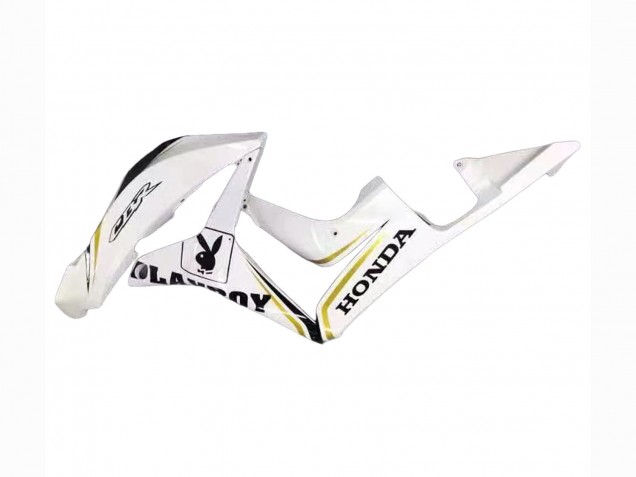 Honda CBR600RR Motorrad Verkleidung 2007-2008 - Weiss Gold Glanzendes Schwarz Playboy