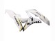 Honda CBR600RR Motorrad Verkleidung 2007-2008 - Weiss Gold Glanzendes Schwarz Playboy