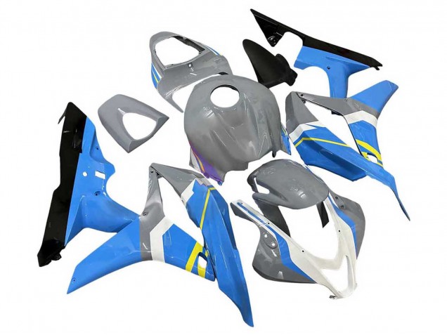Honda CBR600RR Motorrad Verkleidung 2007-2008 - Nardo Grau Blau Weiss Glanzendes Schwarz