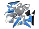 Honda CBR600RR Motorrad Verkleidung 2007-2008 - Nardo Grau Blau Weiss Glanzendes Schwarz