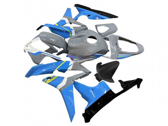 Honda CBR600RR Motorrad Verkleidung 2007-2008 - Nardo Grau Blau Weiss Glanzendes Schwarz