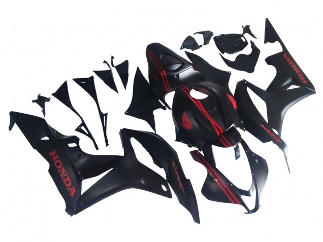 Honda CBR600RR Motorrad Verkleidung 2007-2008 - Matt Schwarz Rot