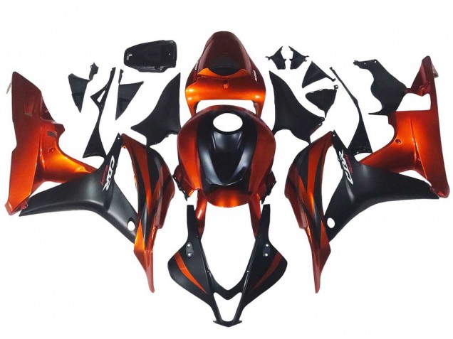 Honda CBR600RR Motorrad Verkleidung 2007-2008 - Orange Matt Schwarz
