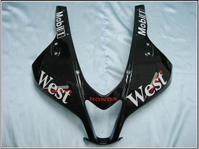 Honda CBR600RR Motorrad Verkleidung 2007-2008 - Glanzendes Schwarz Weiss West