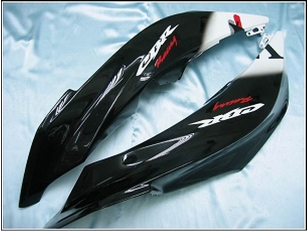 Honda CBR600RR Motorrad Verkleidung 2007-2008 - Glanzendes Schwarz Weiss West